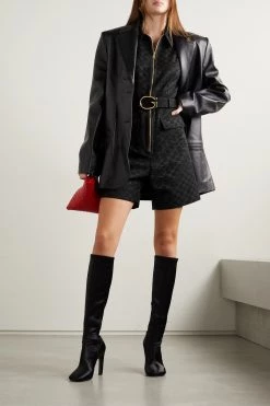 GUCCI Playsuit Aus Jacquard Aus Einer Baumwollmischung Mit Gürtel ,Schwarz -Offizielle GUCCI Website w920 q60 2156