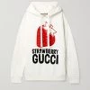 GUCCI Strawberry Verzierter Oversized-Hoodie Aus Baumwoll-Jersey ,Weiß