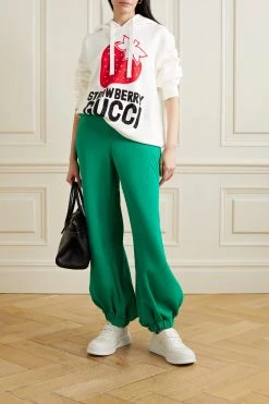 GUCCI Strawberry Verzierter Oversized-Hoodie Aus Baumwoll-Jersey ,Weiß -Offizielle GUCCI Website w920 q60 2168
