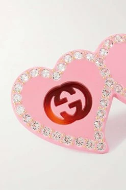 GUCCI Haarspange Aus Harz Mit Goldfarbenen Details Und Kristallen ,Pink -Offizielle GUCCI Website w920 q60 2172