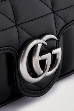 GUCCI GG Marmont Super Mini Schultertasche Aus Gestepptem Leder ,Schwarz -Offizielle GUCCI Website w920 q60 2192