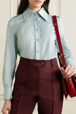 GUCCI Aria Hemd Aus Baumwollpopeline ,Himmelblau -Offizielle GUCCI Website w920 q60 2197