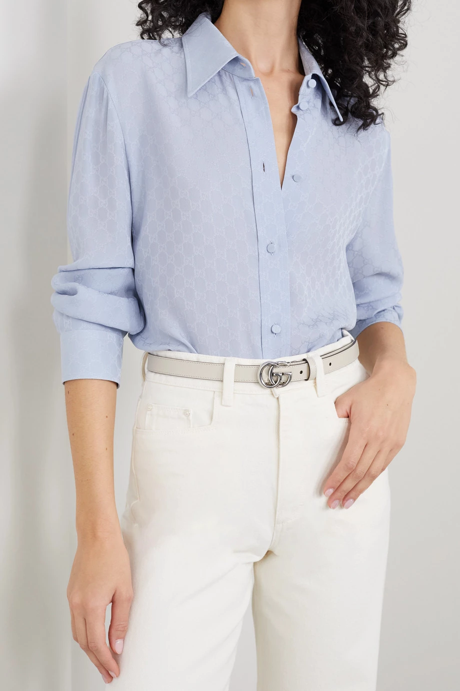 GUCCI Taillengürtel Aus Leder ,Wollweiß 2 GUCCI Taillengürtel Aus Leder ,Wollweiß – Bild 2