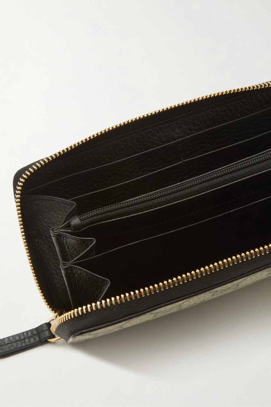 GUCCI GG Marmont Portemonnaie Aus Strukturiertem Leder Und Beschichtetem Canvas Mit Print ,Schwarz 5 GUCCI GG Marmont Portemonnaie Aus Strukturiertem Leder Und Beschichtetem Canvas Mit Print ,Schwarz – Bild 5