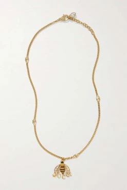 GUCCI Goldfarbene Kette Mit Kristallen Und Emaille -Offizielle GUCCI Website w920 q60 227