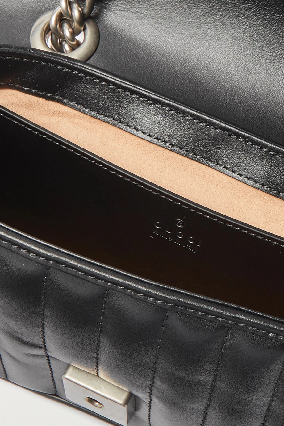 GUCCI GG Marmont 2.0 Kleine Schultertasche Aus Gestepptem Leder ,Schwarz 5 GUCCI GG Marmont 2.0 Kleine Schultertasche Aus Gestepptem Leder ,Schwarz – Bild 5