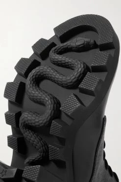 GUCCI Trip Schnürstiefel Aus Leder Und Beschichtetem Canvas Mit Logoprint ,Schwarz -Offizielle GUCCI Website w920 q60 2343