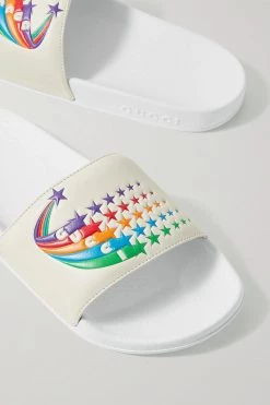 GUCCI Pursuit Pantoletten Aus Leder Mit Logoprint ,Weiß -Offizielle GUCCI Website w920 q60 2366