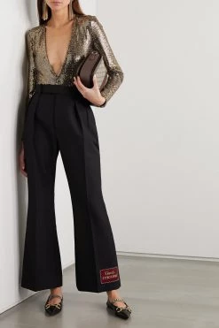 GUCCI Deva Ballerinas Aus Leder Mit Einklappbarer Fersenpartie Und Verzierungen ,Schwarz -Offizielle GUCCI Website w920 q60 2377