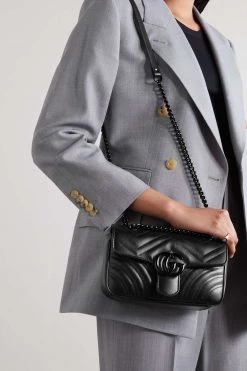 GUCCI GG Marmont 2.0 Schultertasche Aus Gestepptem Leder ,Schwarz -Offizielle GUCCI Website w920 q60 238