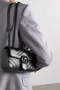 GUCCI GG Marmont 2.0 Schultertasche Aus Gestepptem Leder ,Schwarz -Offizielle GUCCI Website w920 q60 239