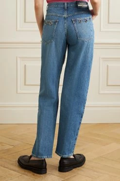 GUCCI Hoch Sitzende Jeans Mit Geradem Bein Und Horsebit-Details ,Mittelblauer Denim -Offizielle GUCCI Website w920 q60 2431