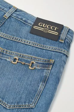 GUCCI Hoch Sitzende Jeans Mit Geradem Bein Und Horsebit-Details ,Mittelblauer Denim -Offizielle GUCCI Website w920 q60 2433