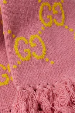 GUCCI Schal Aus Woll-Jacquard Mit Fransen ,Pink -Offizielle GUCCI Website w920 q60 2468