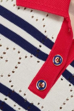 GUCCI Love Parade Gestreiftes Minikleid Aus Baumwolle In Pointelle-Strick ,Creme -Offizielle GUCCI Website w920 q60 248