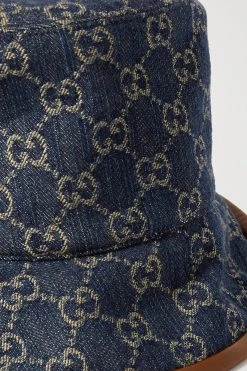 GUCCI Fischerhut Aus Denim Mit Jacquard-Muster Und Lederbesatz ,Blau 5 GUCCI Fischerhut Aus Denim Mit Jacquard-Muster Und Lederbesatz ,Blau -Offizielle GUCCI Website w920 q60 2480