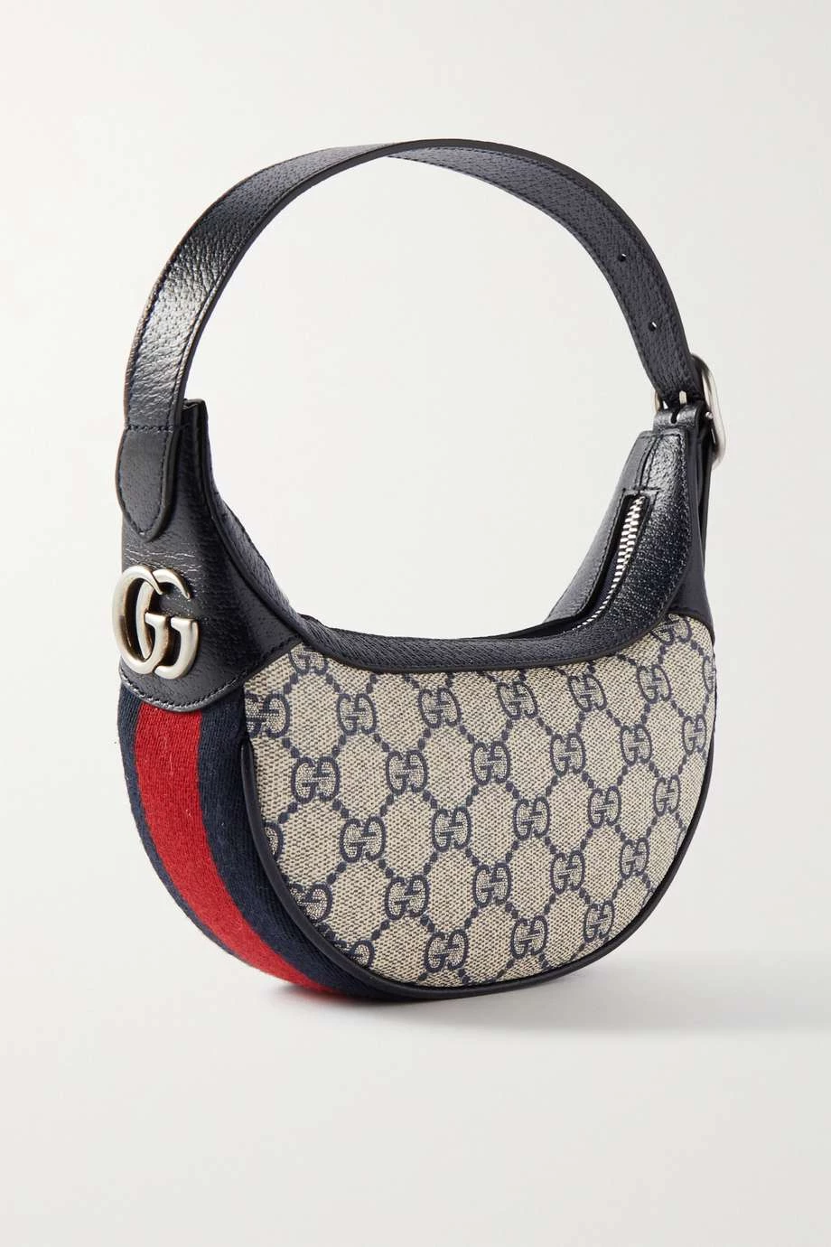 GUCCI Ophidia Mini Schultertasche Aus Beschichtetem Canvas Mit Print, Besätzen Aus Strukturiertem Leder Und Webstreifen ,Blau 1 GUCCI Ophidia Mini Schultertasche Aus Beschichtetem Canvas Mit Print, Besätzen Aus Strukturiertem Leder Und Webstreifen ,Blau