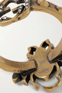 GUCCI Goldfarbener Ring Mit Kristallen Und Kunstperle -Offizielle GUCCI Website w920 q60 2534