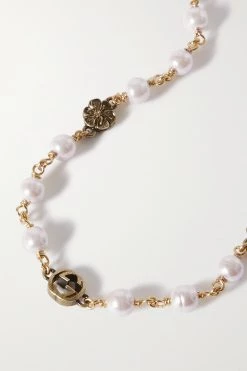 GUCCI Kette Mit Kunstperlen Und Goldfarbenem Detail -Offizielle GUCCI Website w920 q60 2554