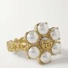 GUCCI Goldfarbener Ring Mit Kunstperlen