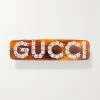 GUCCI Haarspange Aus Harz Mit Kristallen ,Braun