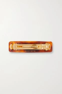 GUCCI Haarspange Aus Harz Mit Kristallen ,Braun -Offizielle GUCCI Website w920 q60 2613