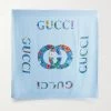 GUCCI Tuch Aus Glänzendem Jacquard Aus Einer Modalmischung ,Blau