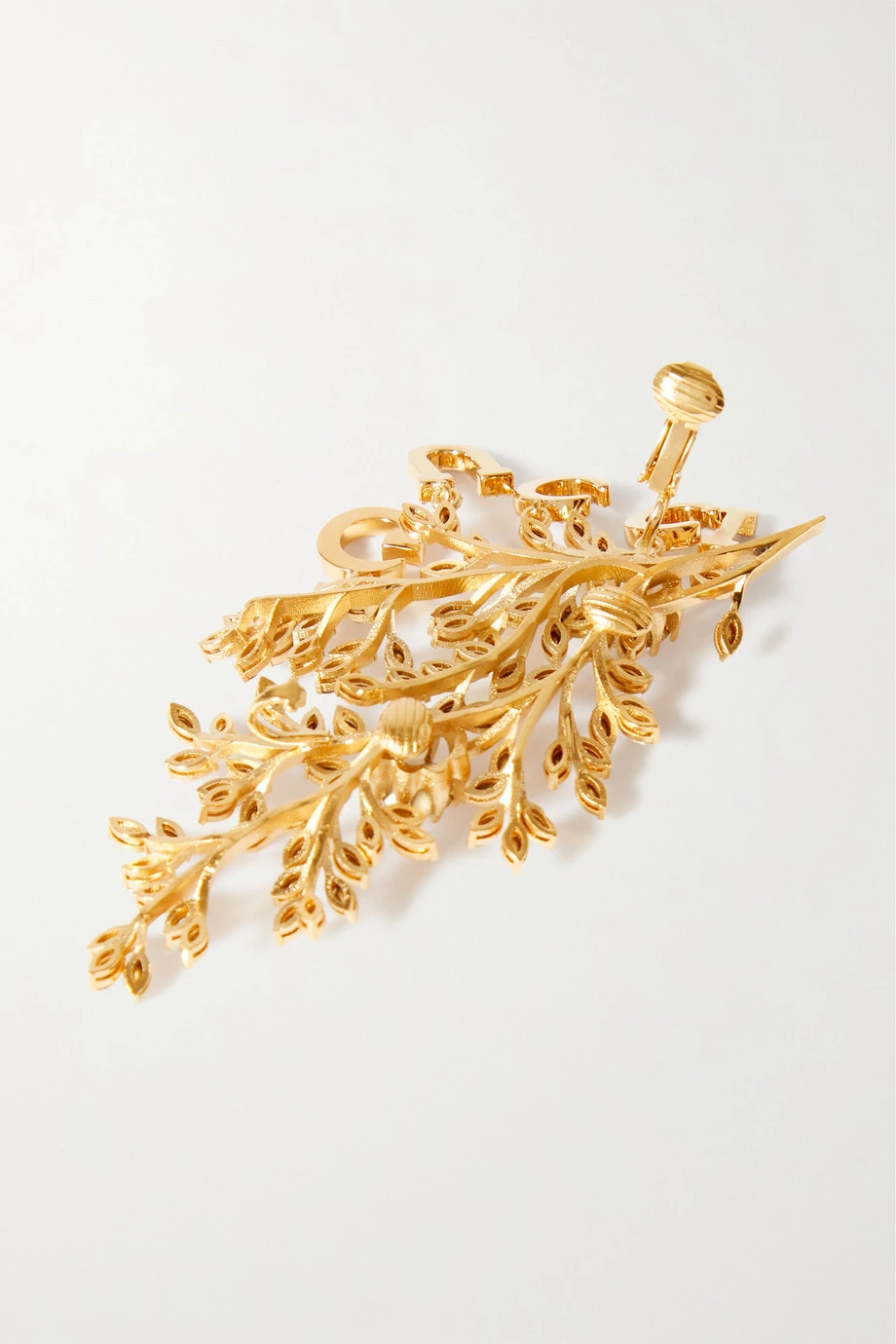 GUCCI Einzelner Goldfarbener Ohrclip Mit Kristallen 3 GUCCI Einzelner Goldfarbener Ohrclip Mit Kristallen – Bild 3