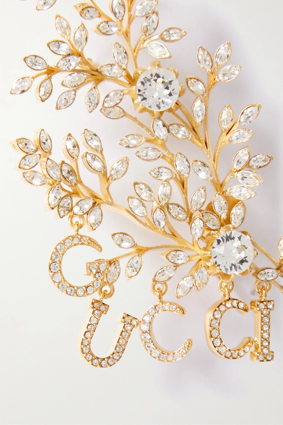 GUCCI Einzelner Goldfarbener Ohrclip Mit Kristallen 4 GUCCI Einzelner Goldfarbener Ohrclip Mit Kristallen – Bild 4