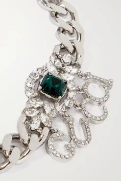 GUCCI Silberfarbene Kette Mit Kristallen -Offizielle GUCCI Website w920 q60 2629