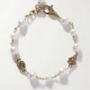 GUCCI Goldfarbenes Armband Mit Kunstperlen