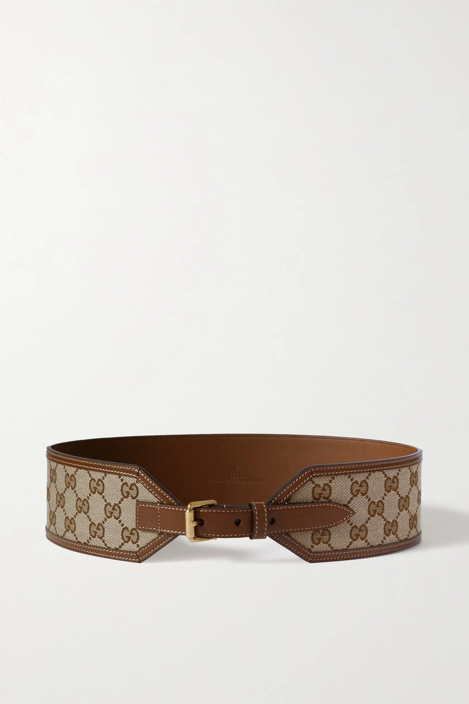 GUCCI Taillengürtel Aus Beschichtetem Canvas Mit Print Und Besätzen Aus Strukturiertem Leder ,Beige 1 GUCCI Taillengürtel Aus Beschichtetem Canvas Mit Print Und Besätzen Aus Strukturiertem Leder ,Beige