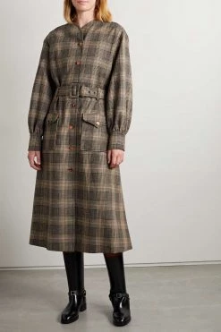 GUCCI Love Parade Mantel Aus Kariertem Tweed Aus Einer Woll-Baumwollmischung ,Schwarz -Offizielle GUCCI Website w920 q60 267