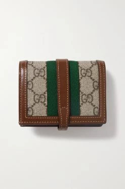 GUCCI Jackie 1961 Portemonnaie Aus Bedrucktem Canvas Mit Besätzen Aus Strukturiertem Leder Und Webband ,Braun -Offizielle GUCCI Website w920 q60 2713