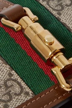 GUCCI Jackie 1961 Portemonnaie Aus Bedrucktem Canvas Mit Besätzen Aus Strukturiertem Leder Und Webband ,Braun -Offizielle GUCCI Website w920 q60 2714