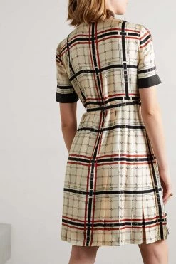 GUCCI Love Parade Kleid Aus Twill Aus Seidensatin Mit Print Und Falten ,Elfenbein -Offizielle GUCCI Website w920 q60 273