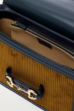 GUCCI Horsebit 1955 Schultertasche Aus Cord Mit Lederbesätzen ,Braun -Offizielle GUCCI Website w920 q60 2772