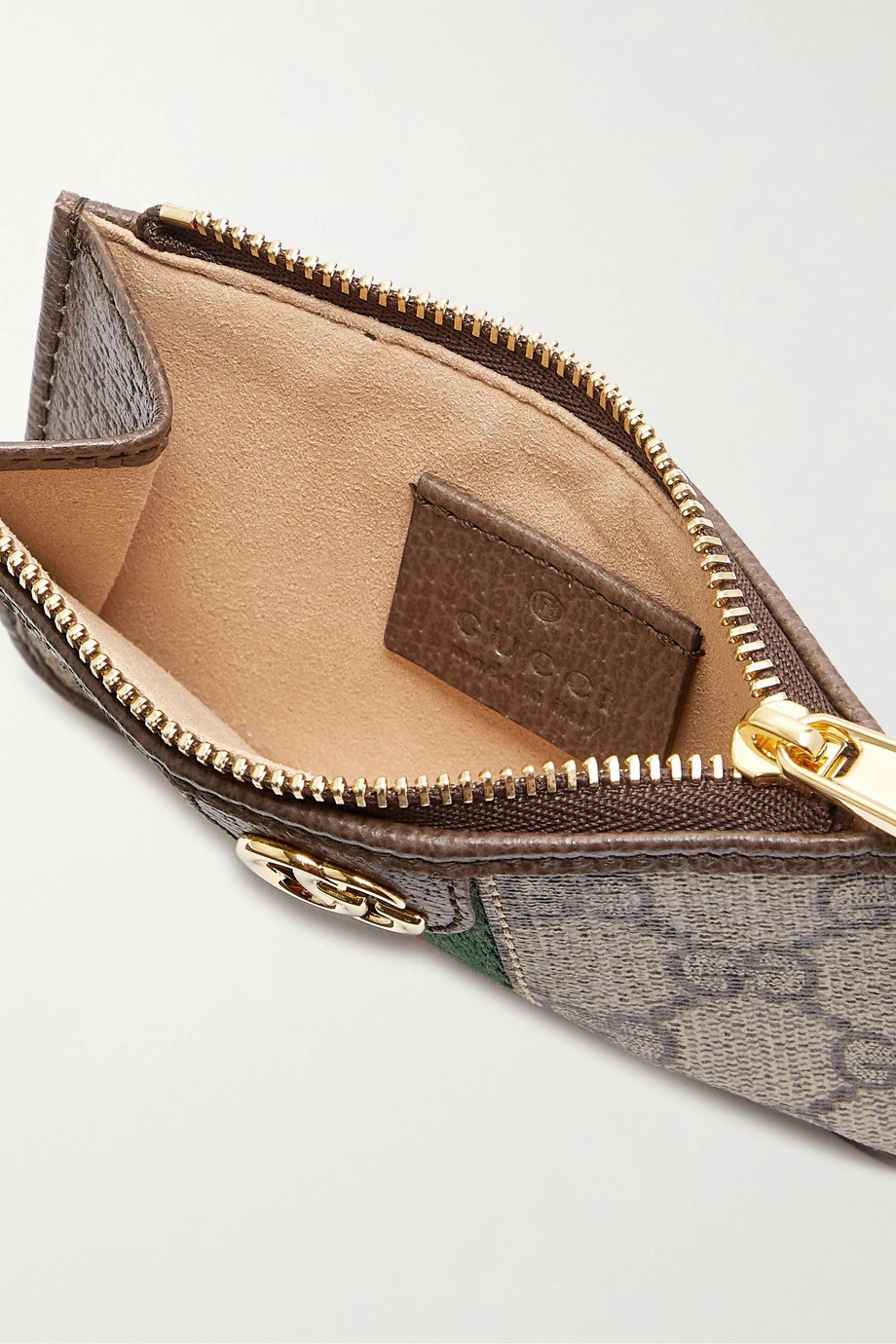 GUCCI Ophidia Bedrucktes Kartenetui Aus Beschichtetem Canvas Mit Besatz Aus Strukturiertem Leder ,Braun 5 GUCCI Ophidia Bedrucktes Kartenetui Aus Beschichtetem Canvas Mit Besatz Aus Strukturiertem Leder ,Braun – Bild 5