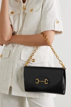 GUCCI Horsebit 1955 Schultertasche Aus Strukturiertem Leder ,Schwarz -Offizielle GUCCI Website w920 q60 2783