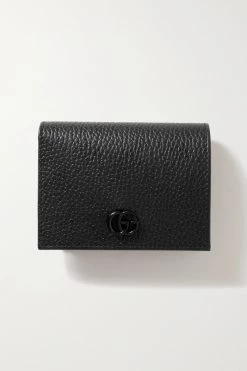 GUCCI GG Marmont Portemonnaie Aus Strukturiertem Leder ,Schwarz