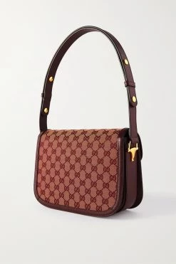GUCCI Horsebit 1955 Bedruckte Schultertasche Aus Beschichtetem Canvas Mit Lederbesätzen ,Burgunder 8 GUCCI Horsebit 1955 Bedruckte Schultertasche Aus Beschichtetem Canvas Mit Lederbesätzen ,Burgunder -Offizielle GUCCI Website w920 q60 2807