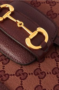 GUCCI Horsebit 1955 Bedruckte Schultertasche Aus Beschichtetem Canvas Mit Lederbesätzen ,Burgunder 9 GUCCI Horsebit 1955 Bedruckte Schultertasche Aus Beschichtetem Canvas Mit Lederbesätzen ,Burgunder -Offizielle GUCCI Website w920 q60 2808