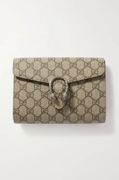 GUCCI Dionysus Beutel Aus Bedrucktem Beschichtetem Canvas ,Braun