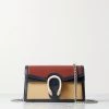 GUCCI Dionysus Super Mini Schultertasche Aus Leder In Colour-Block-Optik ,Navy