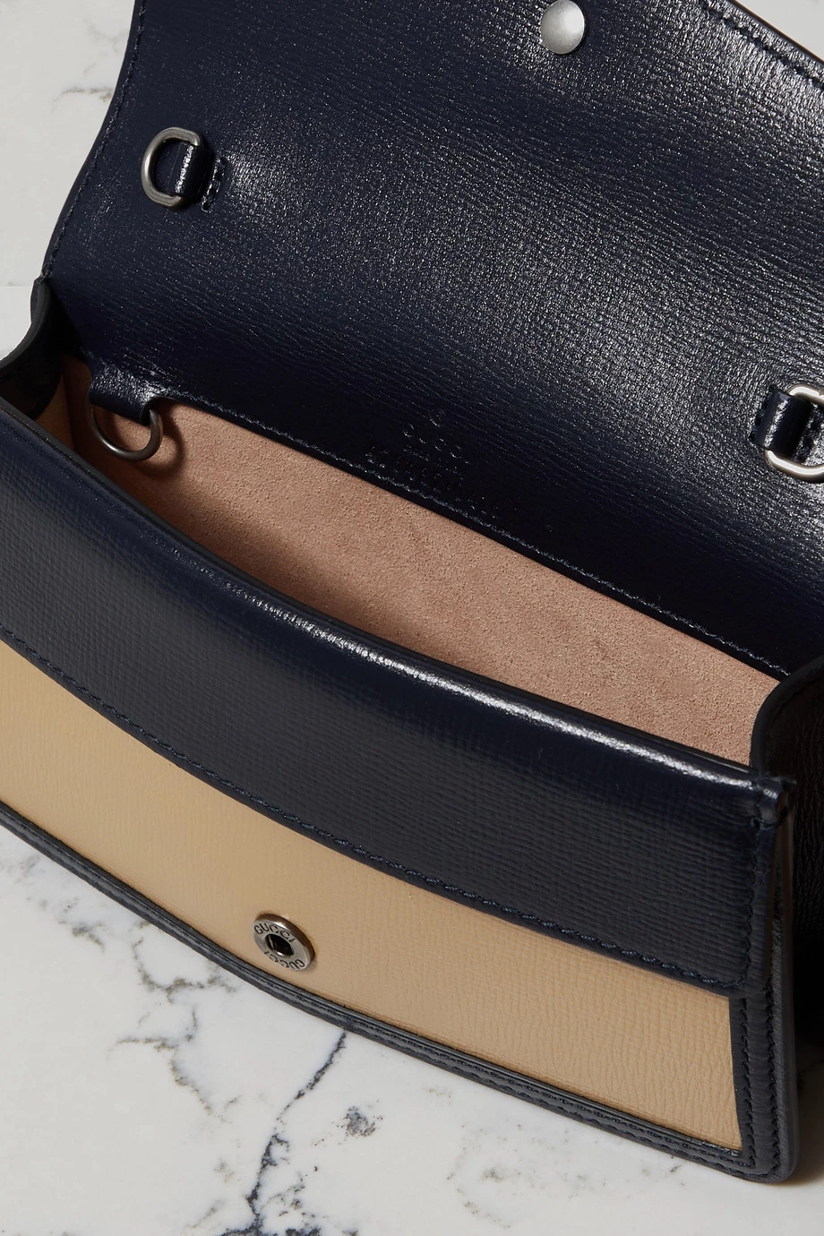 GUCCI Dionysus Super Mini Schultertasche Aus Leder In Colour-Block-Optik ,Navy 5 GUCCI Dionysus Super Mini Schultertasche Aus Leder In Colour-Block-Optik ,Navy – Bild 5