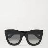 GUCCI EYEWEAR Stars Oversized-Sonnenbrille Mit Rundem Rahmen Aus Azetat Mit Verzierungen ,Schwarz