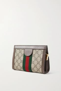 GUCCI Ophidia Mini Bedruckte Schultertasche Aus Beschichtetem Canvas Mit Besätzen Aus Strukturiertem Leder ,Braun -Offizielle GUCCI Website w920 q60 2854