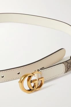 GUCCI Gürtel Aus Beschichtetem, Bedrucktem Canvas Mit Lederbesätzen ,Elfenbein -Offizielle GUCCI Website w920 q60 2859