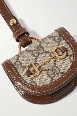 GUCCI Horsebit 1955 Horsebit AirPods-Hülle Aus Beschichtetem Canvas Mit Print Und Lederbesätzen ,Braun -Offizielle GUCCI Website w920 q60 2862