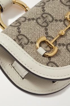 GUCCI Horsebit 1955 Horsebit AirPods-Hülle Aus Beschichtetem Canvas Mit Print Und Lederbesätzen ,Weiß -Offizielle GUCCI Website w920 q60 2874
